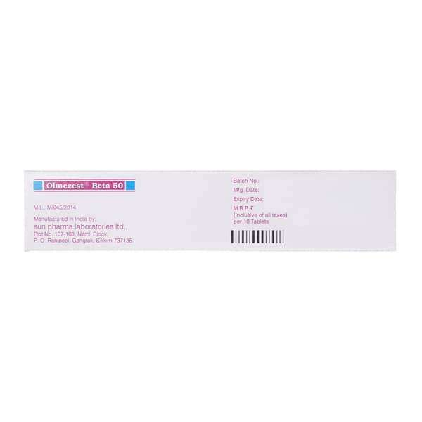 Olmezest Beta 50Mg Strip Of 10 Tablets