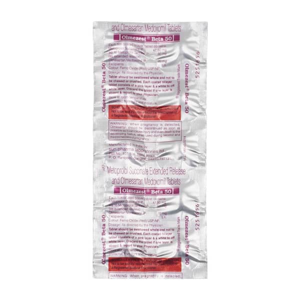 Olmezest Beta 50Mg Strip Of 10 Tablets