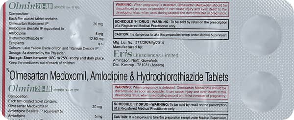 Olmin Ah 20mg Strip Of 10 Tablets
