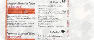 Omez 40mg Strip Of 10 Tablets