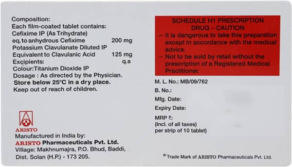Omnicef O Cv 200mg Strip Of 10 Tablets