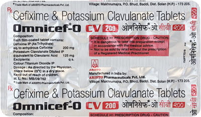 Omnicef O Cv 200mg Strip Of 10 Tablets