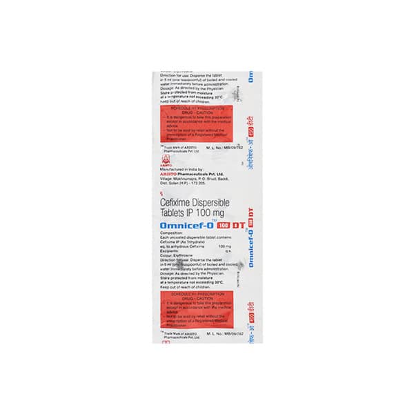 Omnicef O Dt 100mg Strip Of 10 Tablets