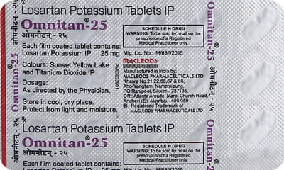 Omnitan 25mg Strip Of 15 Tablets