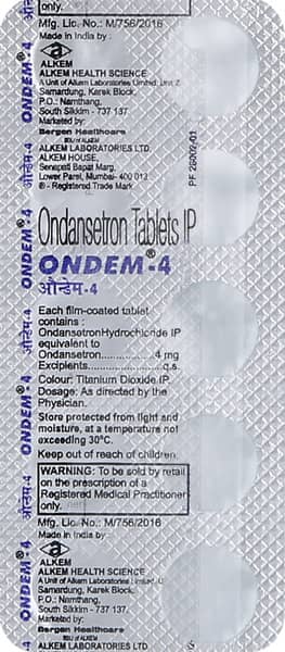Ondem 4Mg Strip Of 10 Tablets