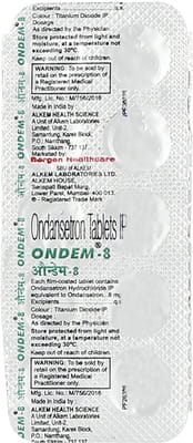 Ondem 8mg Strip Of 10 Tablets