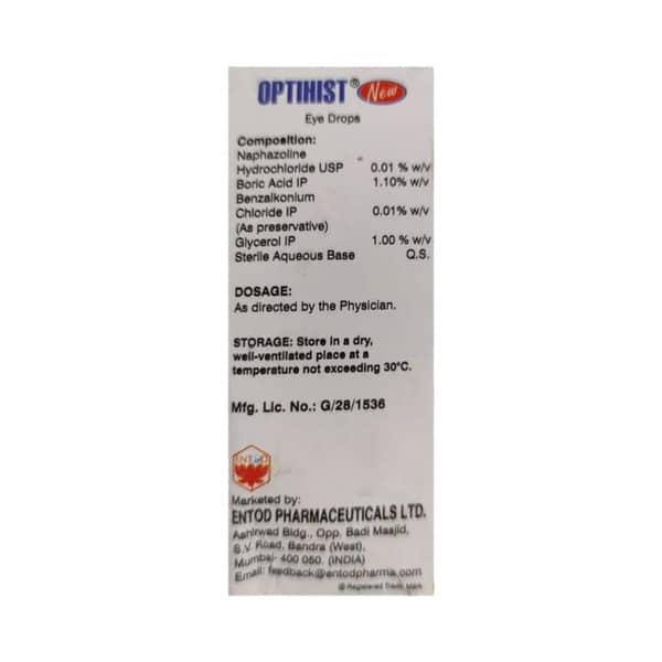 Optihist New Bottle Of 5ml Eye Drops