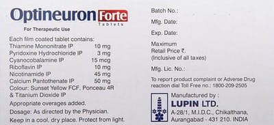 Optineuron Forte Strip Of 10 Tablets