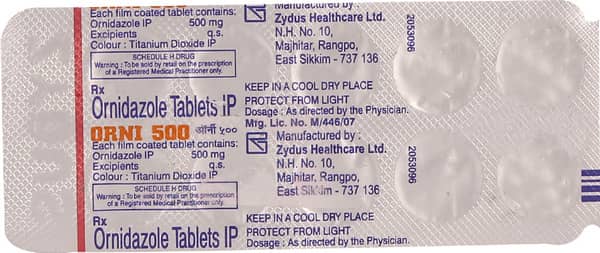 Orni 500mg Strip Of 10 Tablets