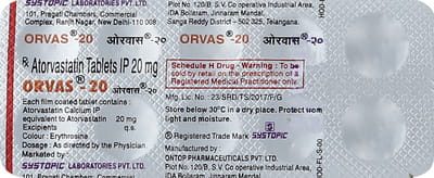 Orvas 20mg Strip Of 10 Tablets