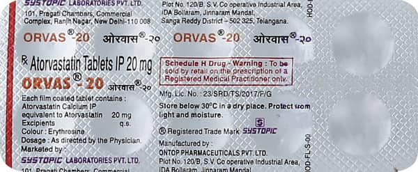 Orvas 20mg Strip Of 10 Tablets