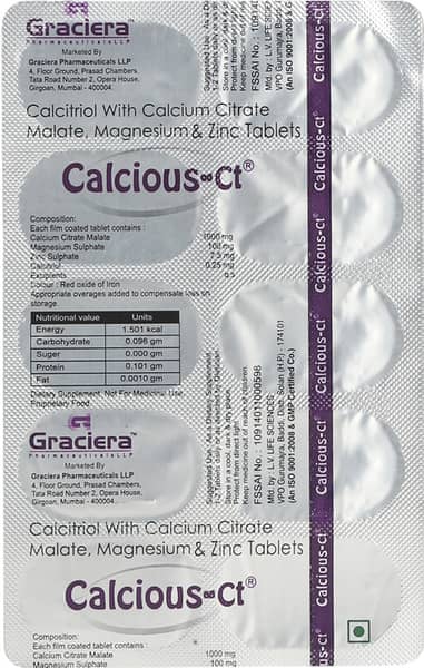 Calcious Ct Strip Of 10 Tablets