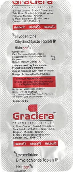 Histaban 5mg Strip Of 10 Tablets