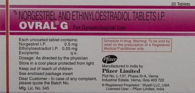 ओवराल जी 20 टैबलेट्स की स्ट्रिप