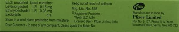 Ovral L Strip Of 21 Tablets