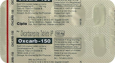 Oxcarb 150mg Strip Of 10 Tablets
