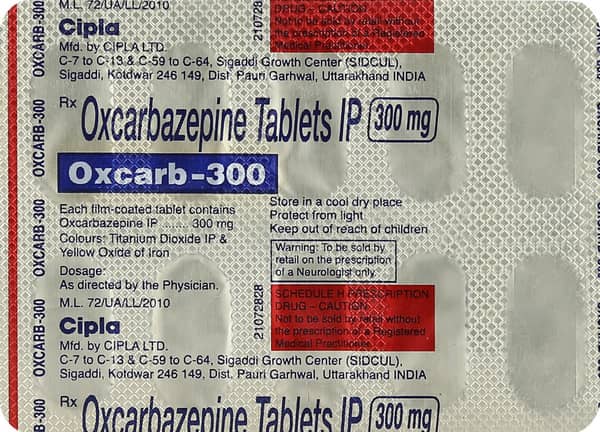 Oxcarb 300mg Strip Of 10 Tablets