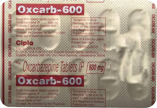 Oxcarb 600mg Strip Of 10 Tablets