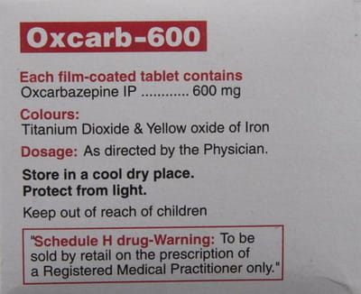 Oxcarb 600mg Strip Of 10 Tablets