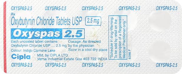 Oxyspas 2.5mg Strip Of 10 Tablets