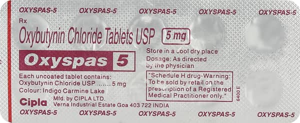 Oxyspas 5mg Strip Of 10 Tablets