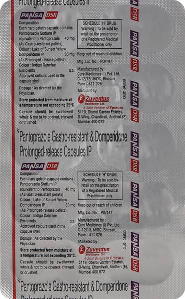 पैनसा डीएसआर की स्ट्रिप 10 कैप्सूल्स