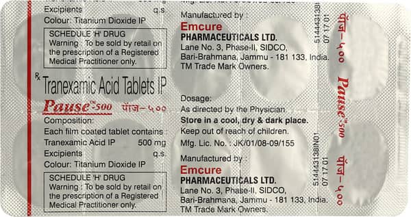 Pause 500Mg Strip Of 10 Tablets