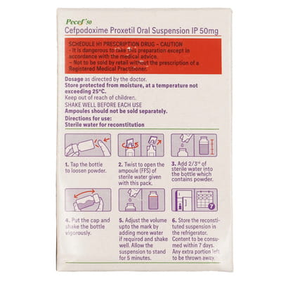 Pecef 50mg Bottle Of 30ml Suspension