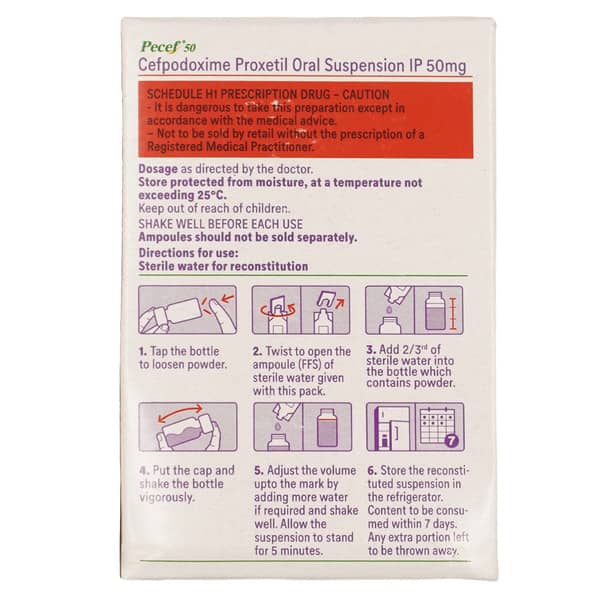 Pecef 50mg Bottle Of 30ml Suspension