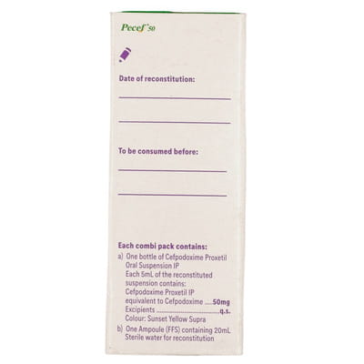 Pecef 50mg Bottle Of 30ml Suspension