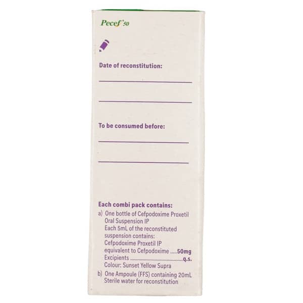 Pecef 50mg Bottle Of 30ml Suspension