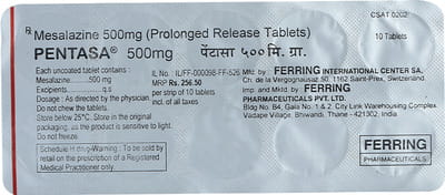 Pentasa 500mg Strip Of 10 Tablets