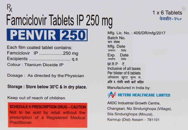 Penvir 250mg Strip Of 6 Tablets