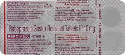 Pepcia 10mg Strip Of 10 Tablets