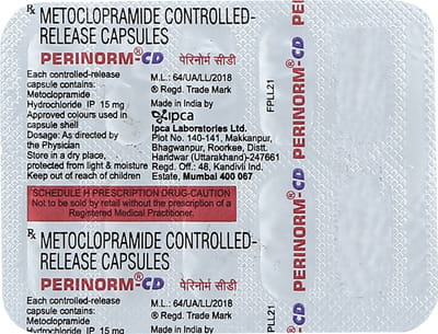 Perinorm Cd Strip Of 10 Capsules
