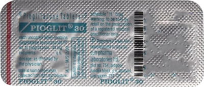 Pioglit 30mg Strip Of 10 Tablets
