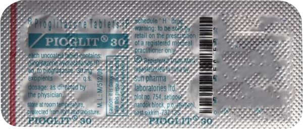 Pioglit 30mg Strip Of 10 Tablets