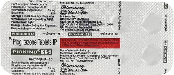 Piokind 15mg Strip Of 10 Tablets