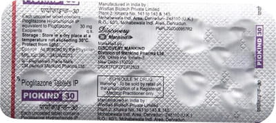Piokind 30mg Strip Of 10 Tablets