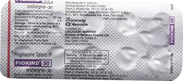 Piokind 30mg Strip Of 10 Tablets