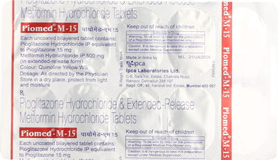 Piomed M 15mg Strip Of 10 Tablets