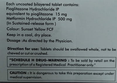Pionorm M 15mg Strip Of 10 Tablets