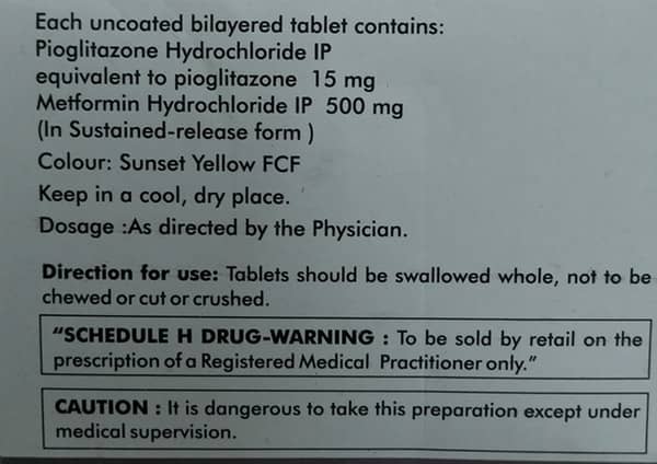 Pionorm M 15mg Strip Of 10 Tablets