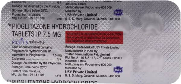 Pioz 7.5mg Strip Of 10 Tablets