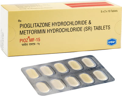 Pioz Mf 15mg Strip Of 10 Tablets