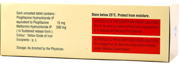 Pioz Mf 15mg Strip Of 10 Tablets