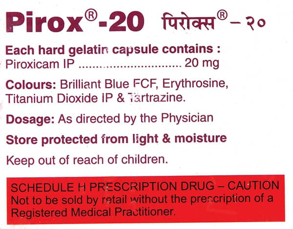 Pirox 20mg Strip Of 10 Capsules