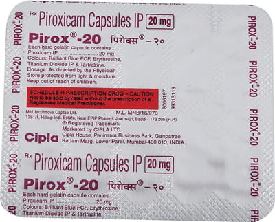 Pirox 20mg Strip Of 10 Capsules