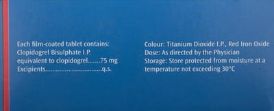 Plavix 75mg Strip Of 14 Tablets