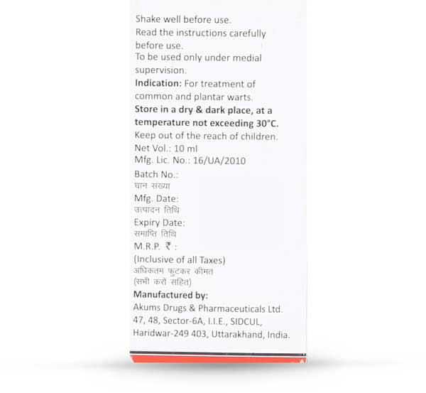 Podowart S Paint Bottle Of 10ml Solution